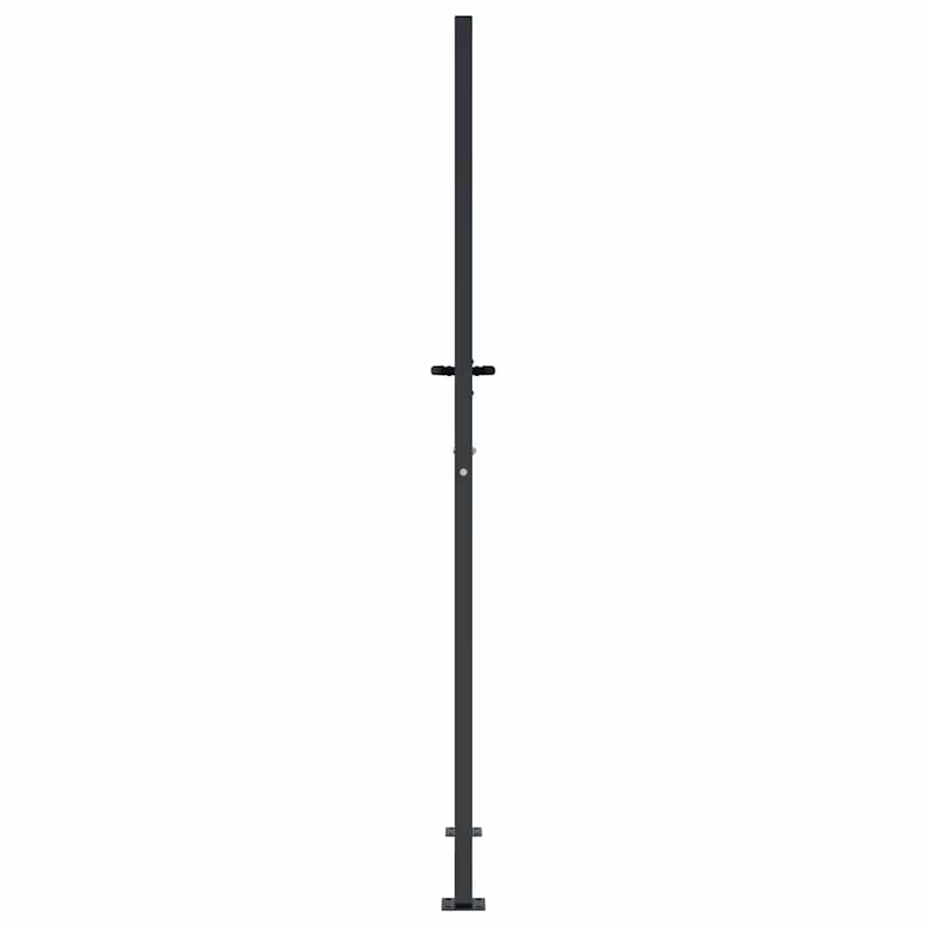 vidaXL Cancello Giardino Antracite 100x200 cm Acciaio Design Quadrato, cancello in Metallo, cancello da Giardino Anteriore, cancello da Giardino con Serratura
