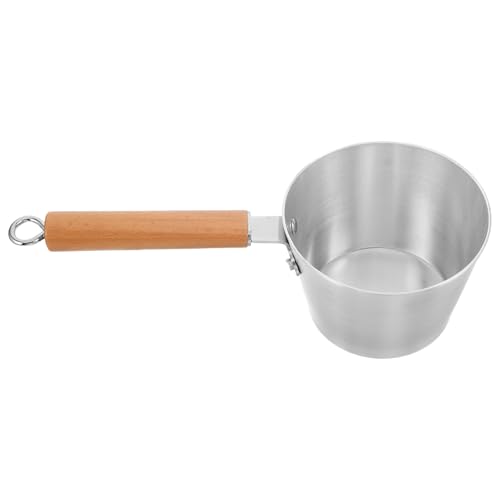 ARTIBETTER Olla De Aluminio Pequeña Olla Para Sopa y Caldo Para Calentar Mantequilla y Leche Con Mango Para Cocina Fácil Inducción o Gas