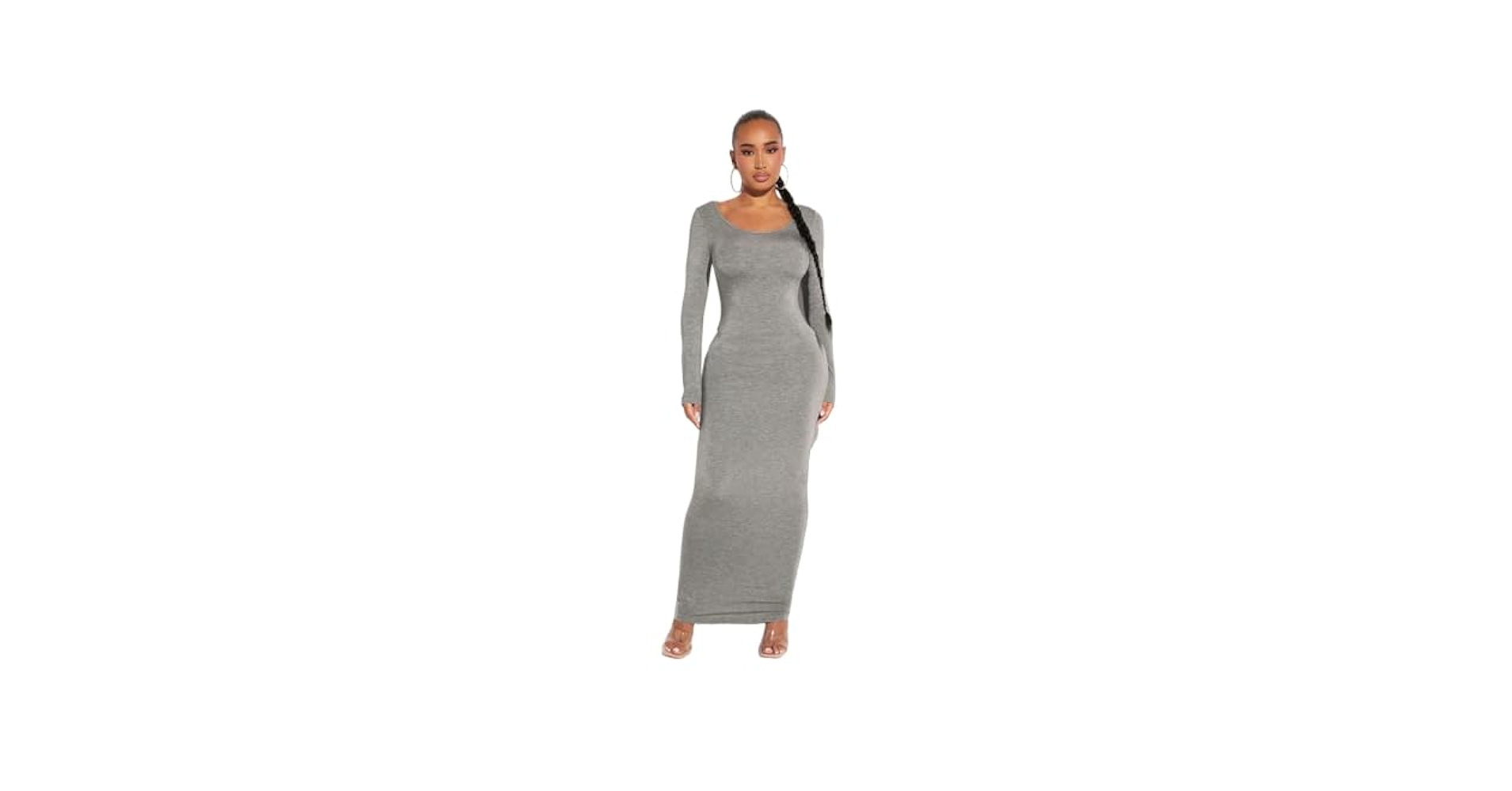S oneshoulder shirt knit dress グレー Ashera Metallic Knit Dress – SER.O.YA