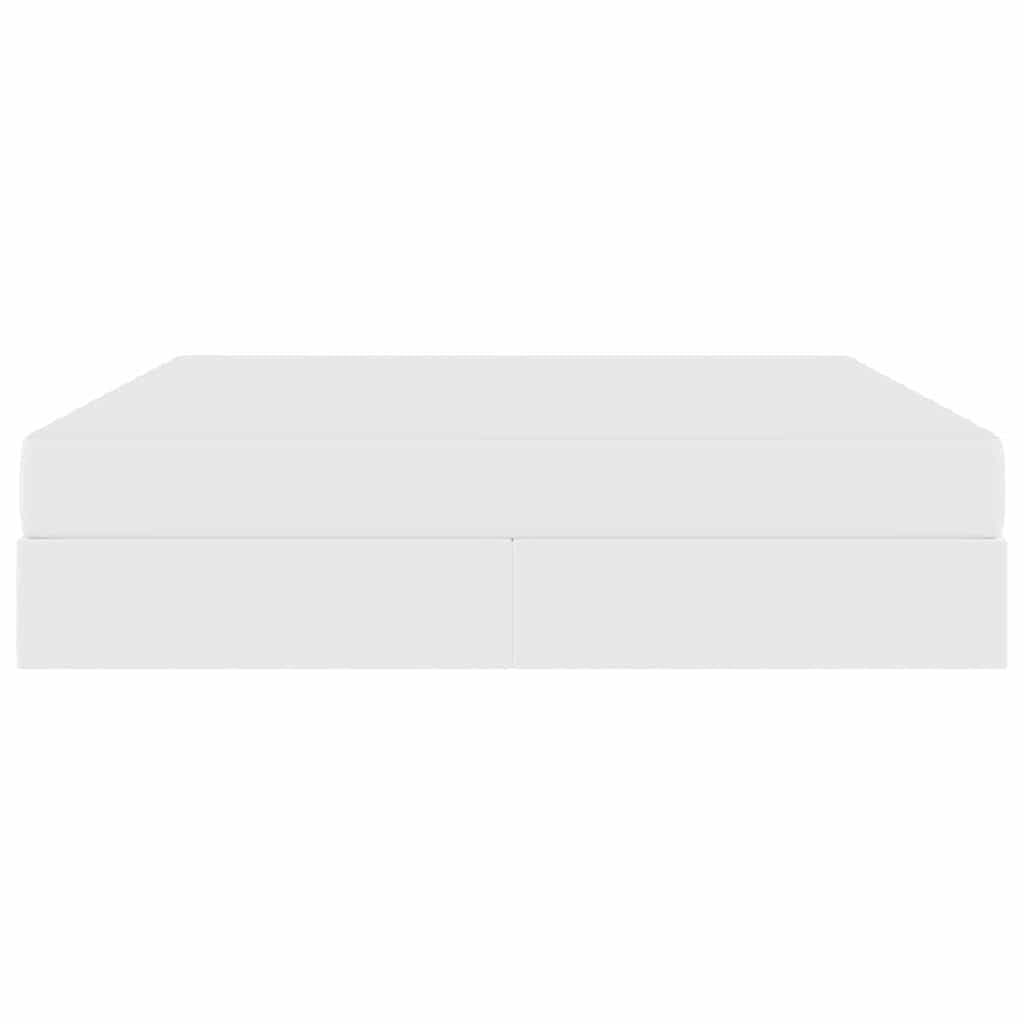 Cama somier Base lecho canapé con cabecero, Estructura Metal Cuero Artificial, colchón King 160 x 200 cm, almacenaje abatible elevable para Dormitorio Adulto 2 Personas y Ahorro Espacio