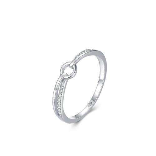 Bague en argent 925 pour femme avec zircone cubique brillant