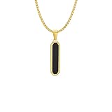 KDFIYSCV Collares verticales para chicos, collares impermeables negros con colgantes geométricos, regalos para él