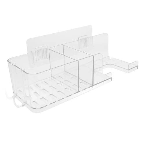 HEALLILY Multi-Function Wall-Mounted Hair Dryer Rack Hair Dryer Holder for Bathroom No Punching Plastic Salon Use