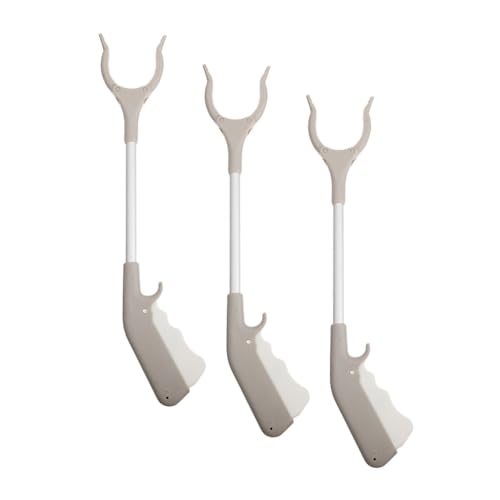 CIMAXIC 3-Piece Litter Grabber Set Multi-use Heavy Duty Garbage Picker Tongs Manual Tool for Courtyard Home and Garden