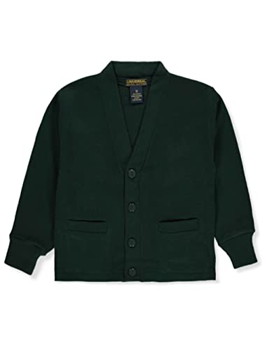 Unisex Boys Girls V-Neck Cardigan Sweater (Kids Sizes 4T-7) by Unive- Sku:Staniu8820HUNL; Color:HUNTER GREEN; Size:L L2