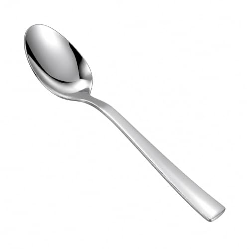 Image of SANTUO 8-Piece Teaspoon Set, Stainless Steel Small Spoons, Mirror Polished Dishwasher Safe Tea Spoons for Coffee, Tea, Dessert, Yogurt and Snacks