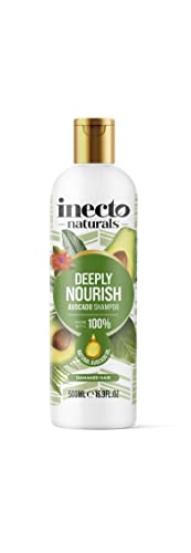 INECTO 천연 아보카도 영양 샴푸 500ML 유기농 아보카도 오일로 부드럽고 영양이 풍부한 모발용