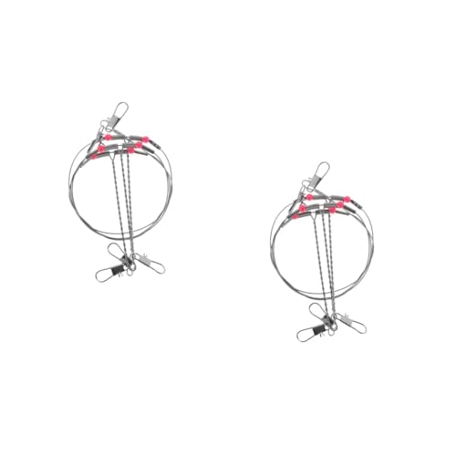 LIOOBO 2 Sets Fishing Lure Wire Set Stainless Steel Wire Rigs Swivels Snaps for Sea Fishing Rigs