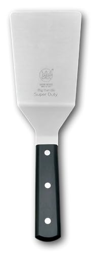 Spatule large Due Buoi en acier rigide et manche robuste pour smash burger durable - 2