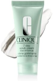 Clinique 7 Day Daily Gentle Face Exfoliator Lightweight Scrub Cream For All Skin Types | Mild Face Scrub With Silica | Exfoliating + Refining
