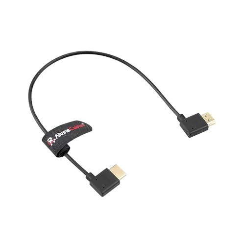 Alvin's Cables 8K Cable HDMI 2.1 Haut Débit pour Atomos Ninja V Moniteur Gauche à Droite Angle Cable Hdmi Coudé pour Z CAM E2, pour Sony FS5 | FS7| A7S3...
