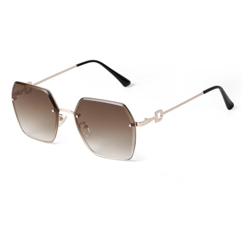 Lunettes de soleil carrées vintage MUTYNE nuances sans bords UV400 pour femme
