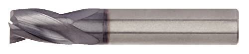 Image of WIDIA 6144158 General Purpose Sc End Mill Series I3S Inch End Mill 0.2500 Inch Dia, 1.5000 Inch Max Depth, 4.0000 inch Length, Straight Shank Cylindrical Carbide TiAlN 3 Flutes