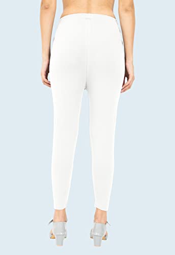 Image of POPOLO Women's Super Soft Ankle Length Cotton Lycra Solid Stretchable Legging