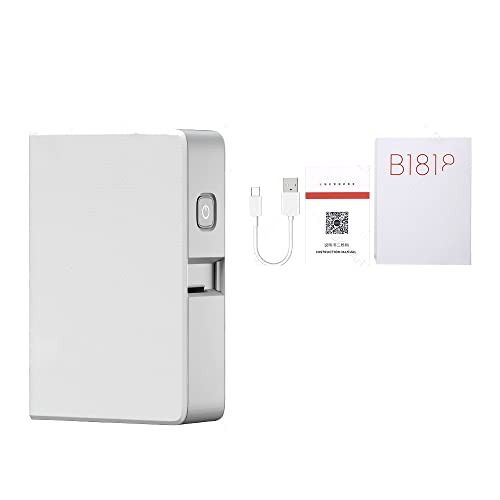 Image of Mini Portable Label Printer Thermal Transfer Pocket Printer with Black Ribbon(B18 Printer)