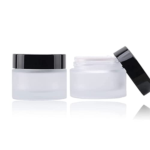VDHJA Empty Glass Cosmetic Jar/Container Acrylic Jar Container for Eyeshadow, Makeup, Face Cream, Lotion, Lip Balm, Body Butter, Scrub and Other Beauty Products (Black) (2) VDHJA Empty Glass Cosmetic Jar/Container Acrylic Jar Container for Eyeshadow, Makeup, Face Cream, Lotion, Lip Balm, Body Butter, Scrub and Other Beauty Products (Black) (2)