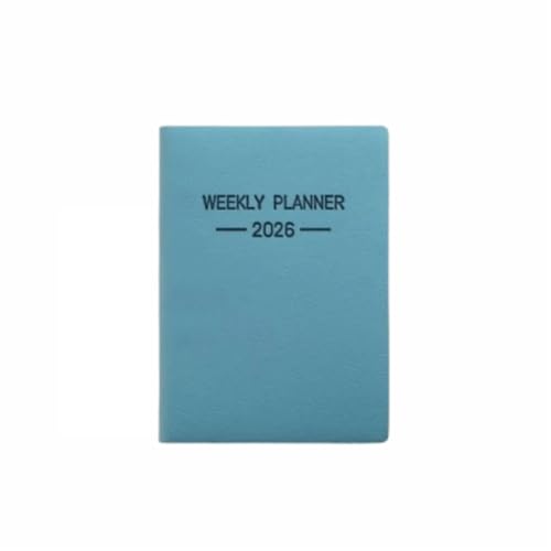 �m�[�g Portable 2026 Diary To-Do List Softcover A7 Task Planner Self-Management Notebook(Blue)