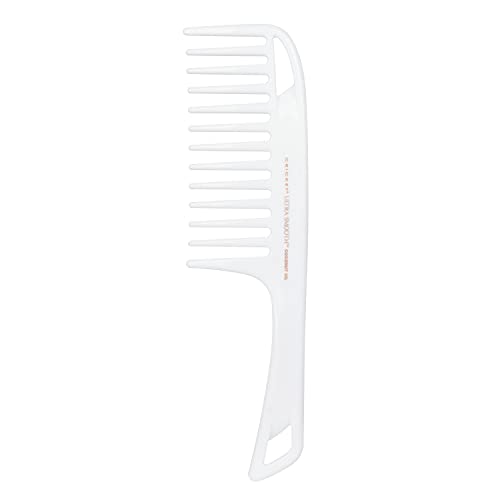 Cricket Ultra Smooth Coconut Detangler Comb – Infused with Coconut Oil & Keratin for Frizz-Free Shine, Ideal for Wet & Dry Hair, Extended Handle for Thick, Long, Curly Hair