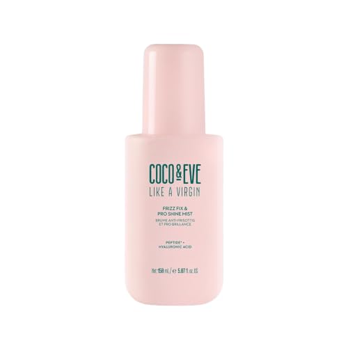 Coco & Eve Frizz Fix & Pro Shine Mist - 72H Frizz Control & Instant Shine | Lightweight Heat Protectant | Moisturizing Smoothing Detangling Spray | For Damaged Hair & All Hair Types (150ml)