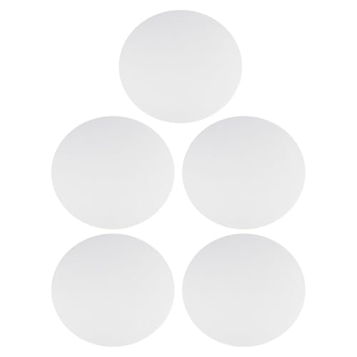 Tableros de lienzo redondos de algodón blanco de 5 piezas para acrílico 2