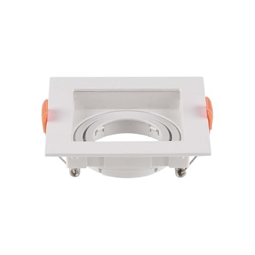 V-TAC VT-933-W portafaretto led da incasso quadrato faretto GU10 colore bianco in policarbonato 95x95mm sku 6656
