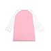 BEIBEINOYA 3/4 Sleeve Shirts for Men Jersey Baseball T Plain Moisture Wicking Big and Tall Shirt Crewneck Colorblock Raglan Sports Work Gym Athletic Tee Western Shirts for Men (1-Pink,Small)