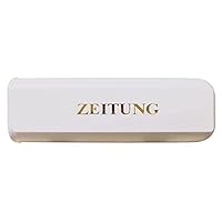 Metrox Zeitungsbox aus hochwertigem Kunststoff mit Befestigungslaschen (Weiß)