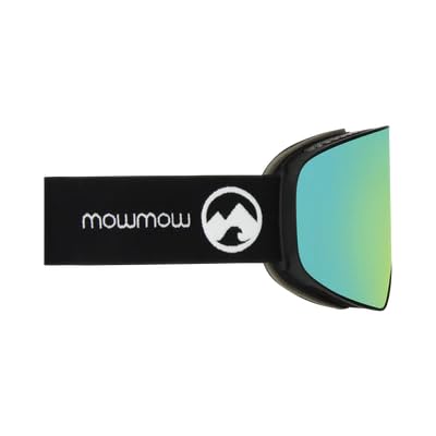 MowMow Gafas de esquí STEALTH – Lente fotocromática – ECO: marco de resina orgánica y reciclada – UV400 – Unisex (oro, azul)