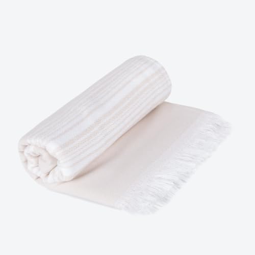 Image of 100% Bamboo Towels for Bath, Ultra Soft Skin-Friendly Travel Towel, Lightweight Quick Dry Bamboo Bath Towel Large Size for Men & Women, Highly Absorbent & Anti-Odour Towels, Ivory