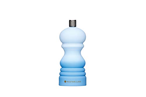 MasterClass Pepper Mill or Salt Grinder with Interchangeable Cap, Plastic, Blue Ombré, 12 cm