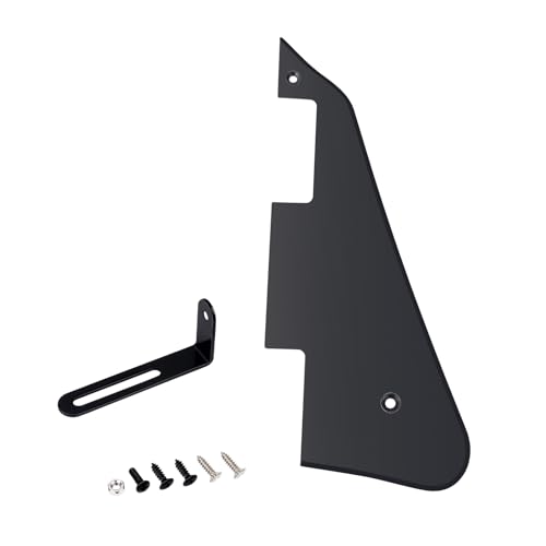 Pickguard Les Paul Banworks noir mat et support acier inoxydable premium pour guitare USA Gibson