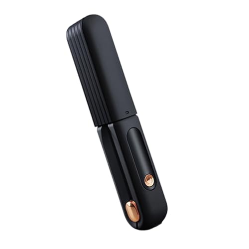 Plancha de pelo inalámbrico – Cepillo 2 en 1 recargable con pantalla LED, alisador y rizador de 3 ajustes de temperatura, para hombres, mujeres, pelo corto largo y rizado ondulado para el hogar