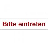 Hinweisschild - BITTE EINTRETEN - Gr. 25 x 6 cm - 309311