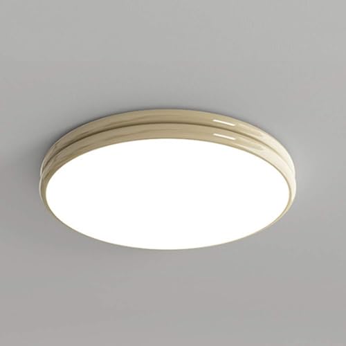 USMJQVZ Lámparas de Techo LED de Metal Cromado, luz de Techo LED Moderna Regulable con Control Remoto, 3000K-6000K Luz de Techo LED Redonda roja de Montaje Empotrado para Dormitorio