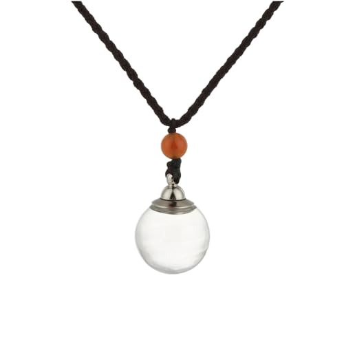 925 Sterling Silver Blood Vial Pendant Necklace for Women and Men - Glass Perfume Bottle Jewelry - Water Container Jar for Liquid Oil Diffuser