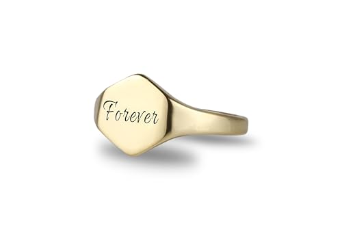 Bague cadeau romantique avec texte personnalisé manuscrit pour femme