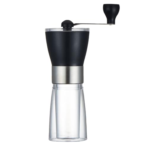 Mocturnity - Molino de café manual para molino de grano portátil de acero inoxidable con mango de cerámica ajustable para viajes