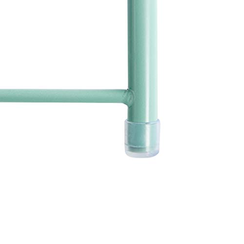 HollyHOME Tray Metal End Table, Sofa Table Small Round Side Tables, Anti-Rust and Waterproof Outdoor & Indoor Snack Table, Accent Coffee Table,(H) 20.28" x(D) 16.38", Mint Green - Image 9