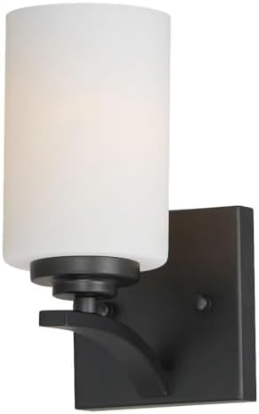 Deven - 1 Light Wall Sconce in Modern Style-9 Inches Tall and 4.75 Inches Wide-Black Finish