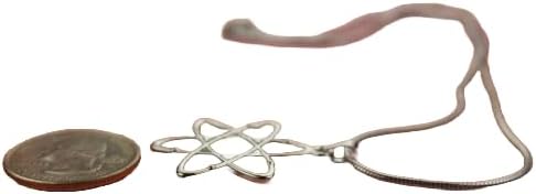 Atomic Whirl Necklace Bohr Atom Nuclear Symbol Charm Pendant 16" chain charm Fast Free Supply