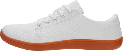 Whitin Women's Minimalist Barefoot Shoes Wide Width Toe Box Size 8 Low Zero Drop Sole With Arch Support Comfortable Walking Casual Running Bowling Tennis Female Cute Fashion Sneakers White Gum 39 #TOP2