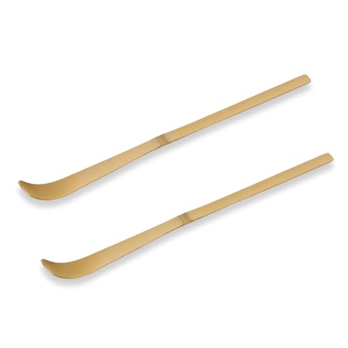 Targonix Lot de 2 balais à matcha en bambou avec deux cuillères à matcha en bambou, une...