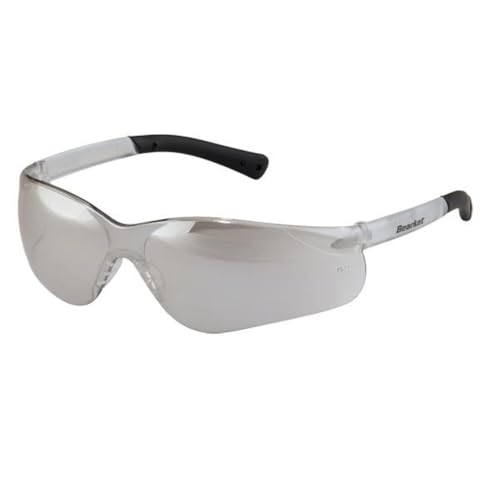 MCR Safety BK319 BearKat 3 Polycarbonate Lens Safety Glasses with Non-Slip Hybrid Black Temple Sleeve, Grey, 1 Pair