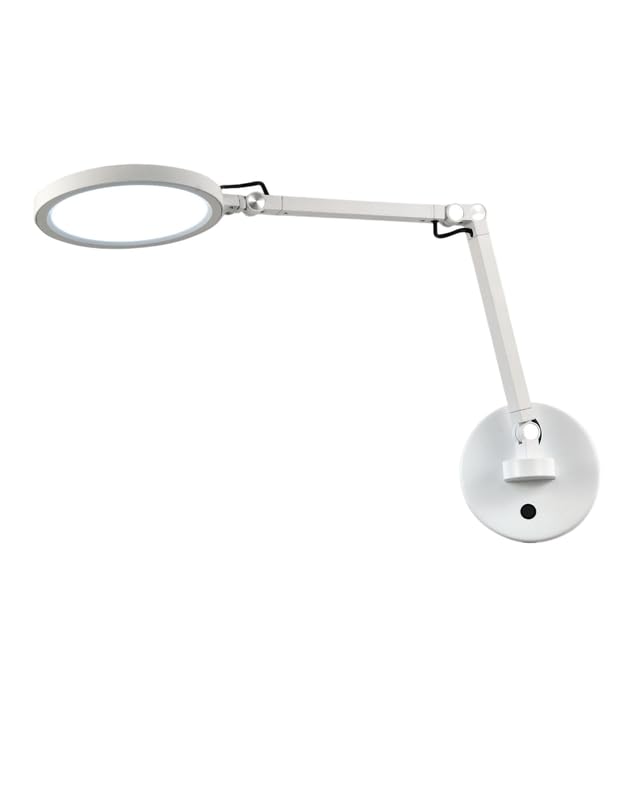 Regina - Lampada da muro orientabile rotonda Fabas Luce - Applique LED 9W dimmerabile CCT (3000K 4000K 5000K 6000K) - Bianca