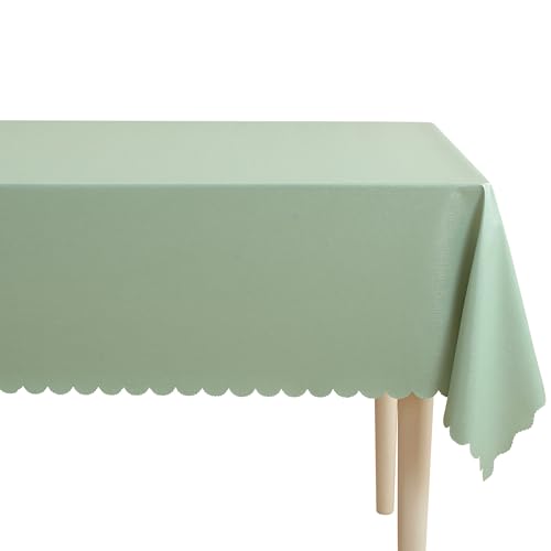 HOMOHEINI Vinyl Tablecloth, Plastic Table Cloth, Sage Green, 60" x 84" by HOMOHEINI - Used condition - US$15.32