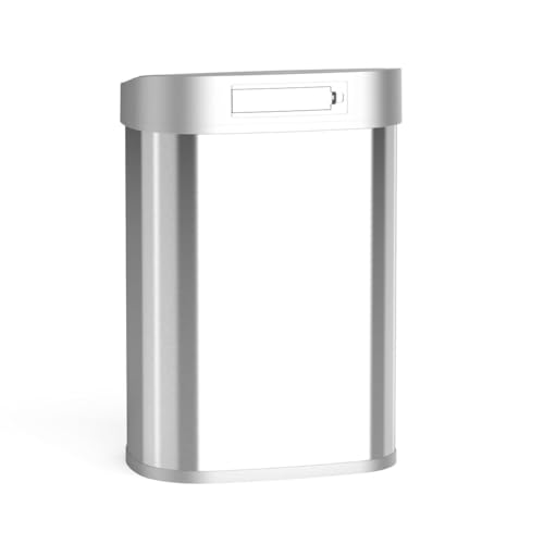 Caneca de basura ovalada sensor 21.1 gal plata miniatura 4