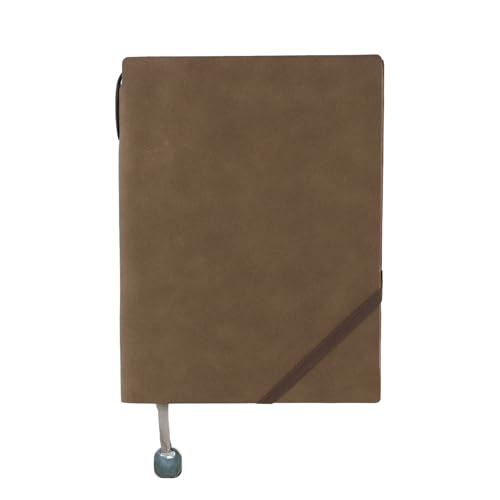 Daelesr Carnet de Notes en Cuir, Carnet de Notes a5, Vintage Leather Notebook, 100 g/m², 200 Pages, Portabl Journal de Voyage en Cuirs pour Bureau, École,...
