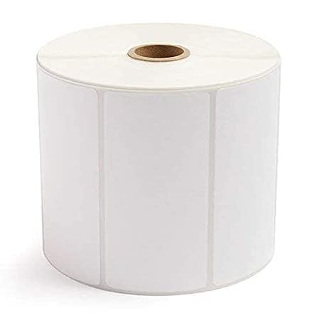 Jiyan Label, 4" x 2" Direct Thermal Label Roll, 100mm x 50mm, White Self Adhesive Sticker for Printing Address, Shipping or Barcoding Labels 1 inch core, 1000 Labels Per Roll (Pack of 1)