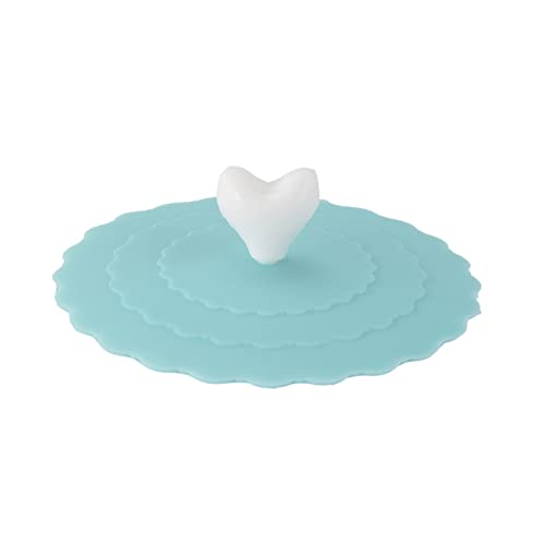 HiXip Coperchi in Silicone | Coperchi in Silicone infrangibile e Riutilizzabile per Tazze con Clip d'Amore | Coperchi in Silicone riutilizzabili infrangibili per Tazze da tè, Tazze, teiere
