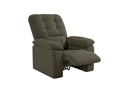 Poltrona Retrátil/Reclinável Estoril Veludo Slim Castor - XFlex Sofás